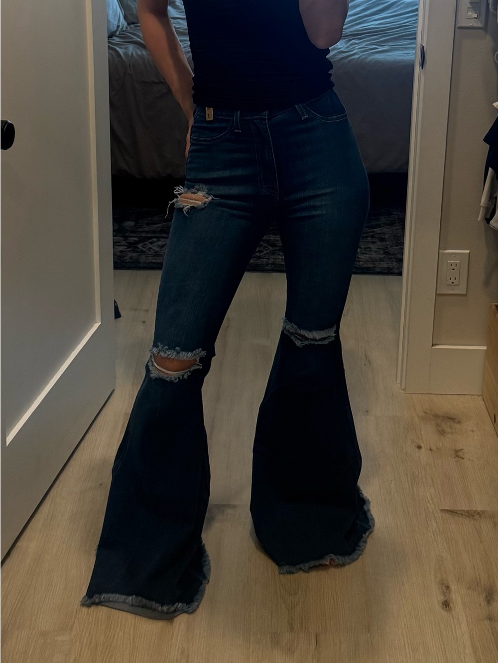 Women’s high rise flare jeans